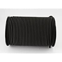 monoflex Cuerda de goma y lona con alta tensión 8 mm Negro